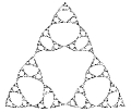 sierpinski1 CREATOR: XV Version 3.10a  Rev: 12/29/94 (PNG patch 1.2)  Quality = 75, Smoothing = 0