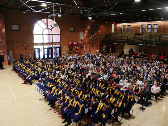CS grad ceremony from above May 2025